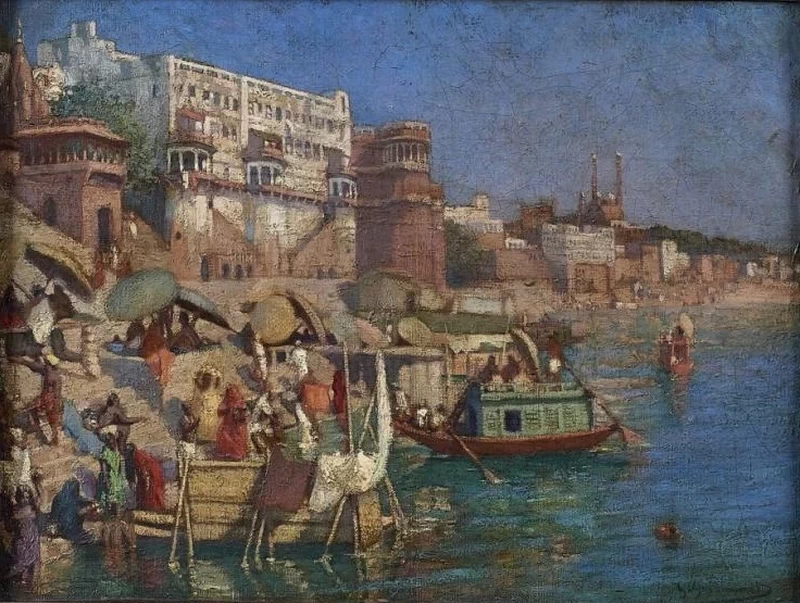 Benares, i ghat sulle rive del Gange